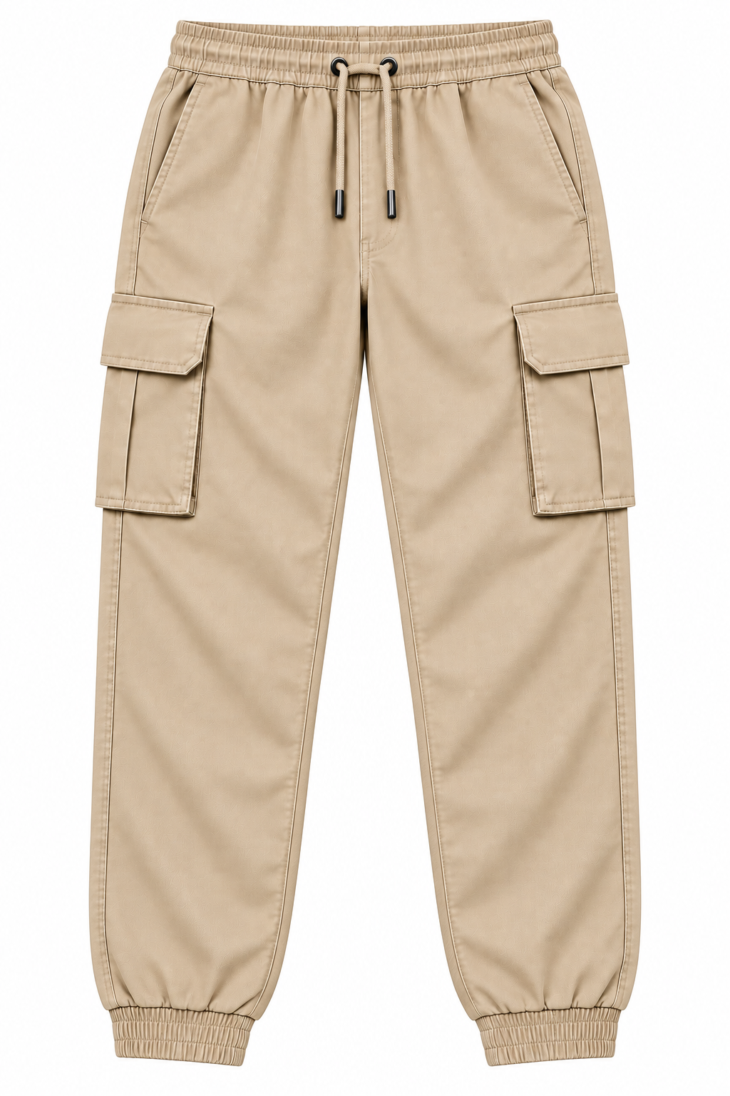 Men's Elastic-Cuff Cargo Jogger Trackpants - Desert Khaki