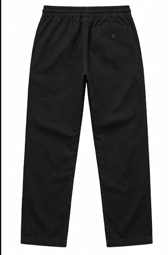 Men's Relaxed Straight-Fit Cargo Trackpants - Jet Black