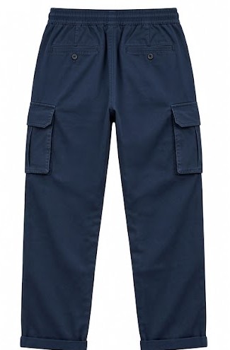 Men's Relaxed Straight-Fit Cargo Trackpants - Midnight Navy