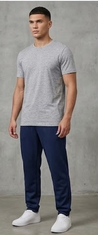 Men's Active Training Cuffed Trackpants - Deep Navy