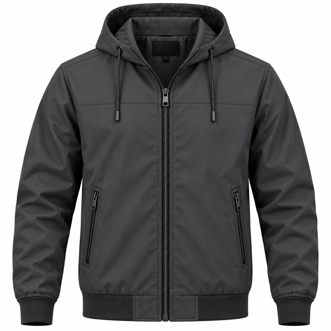 Men's Urban Tech Windbreaker Hooded Jacket - Charcoal Slate
