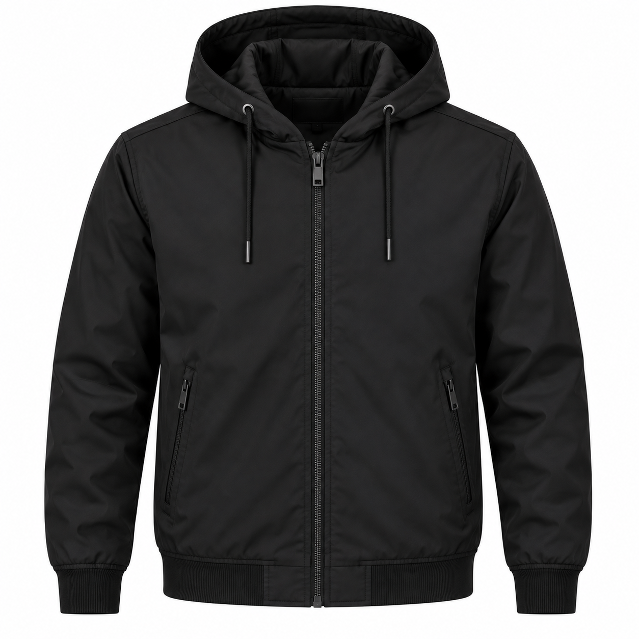 Men's Weatherproof Windbreaker Hooded Jacket - Pitch Black